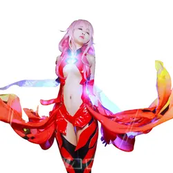 Косплэй японского аниме Guilty Crown Yuzuriha Inori Золотая рыбка одежда красный битва платье Cos Одежда