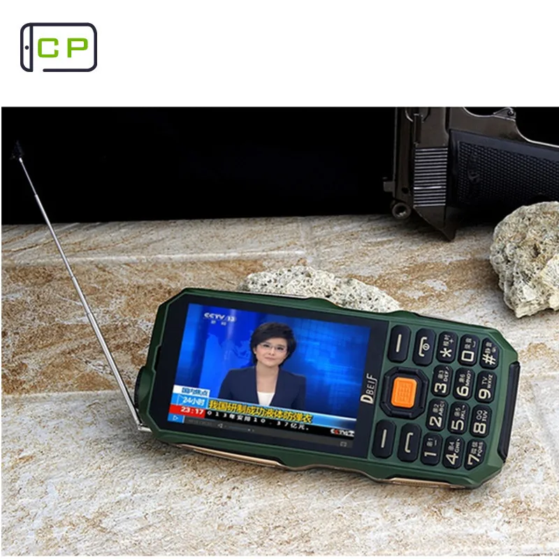 DBEIF D2017 9800 мАч фонарик Мощность Bank Dual Sim карта кнопочный мобильный телефон 3 5