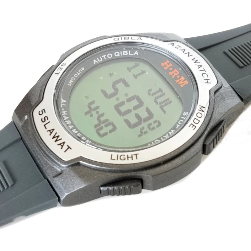

Azan Watch AL Harameen Origin Muslim Prayer Wriste Watch 6509 Gray High Elegant Waterproof Best Muslim Products 1pcs