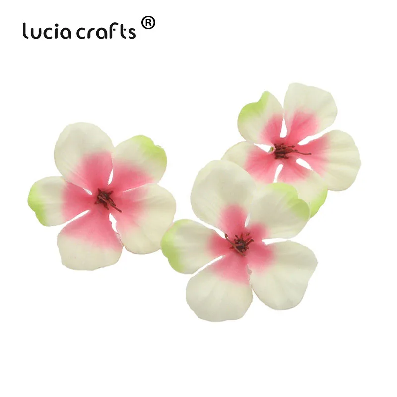 Lucia crafts, 50 шт., около 5,5 см, искусственный цветок, голова, свадьба, вечеринка, домашнее рукоделие декоративный материал, венок, ремесло A1007