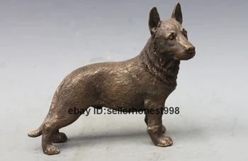 

Chinese Bronzr Feng Shui Auspicious Zodiac dog Decor Statue