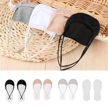 1 пара новых модных женских носков, сексуальные хлопковые нескользящие короткие летние носки с невидимой подкладкой