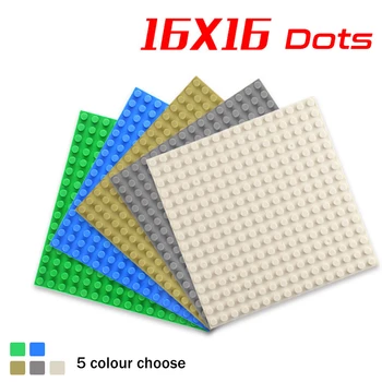 

16*16 Dots Base Plate for Small Bricks Baseplate 5 Color Board figures DIY Compatible Building Blocks Toys For Children