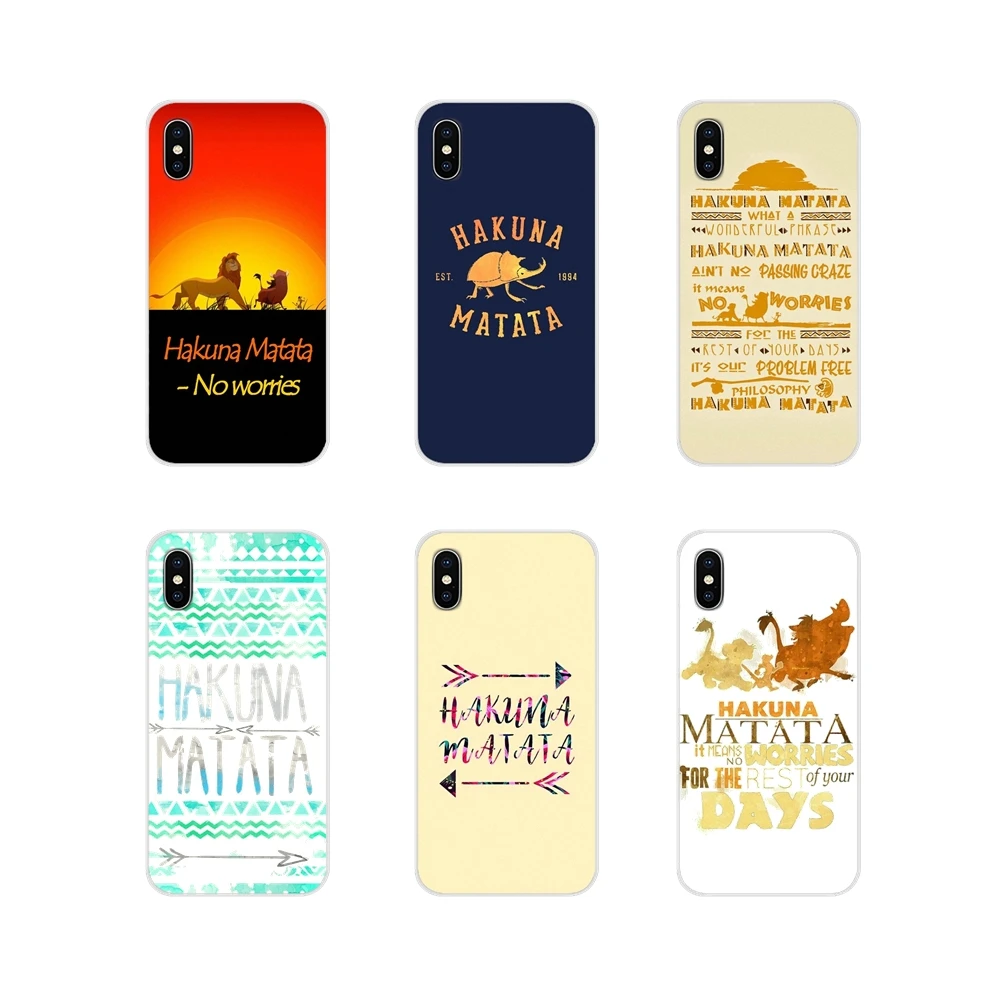 

hakuna matata The Lion King Accessories Phone Cases For Xiaomi Mi4 Mi5 Mi5S Mi6 Mi A1 A2 5X 6X 8 9 Lite SE Pro Mi Max Mix 2 3 2S