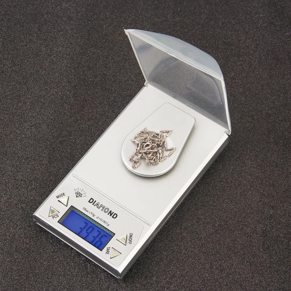 

10/50G 0.001g High Precision Kitchen LCD Digital Scale Jewelry Lab Gold Herb Balance Backlight Weight