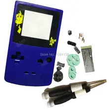 Брендовая сине-фиолетовая оболочка объектива с героями мультфильмов для Nintendo FitGameBoy цвет GBCw/кнопки оболочка Крышка с крестиком/Y отвертка