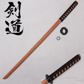 

Wood Swords-Bokken Katana Kendo Samurai Practice Sword Decorative Cosplay 100cm/ 39.37inch With PU Sheath-Brand New