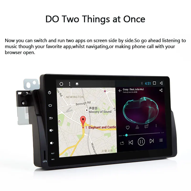 Sale Josmile1 Din Android 8.1 Car Multimedia Player For BMW E46 M3 Rover 75 CoupeNavigation DVD GPS Audio1998-2006318/320/325/330/335 3