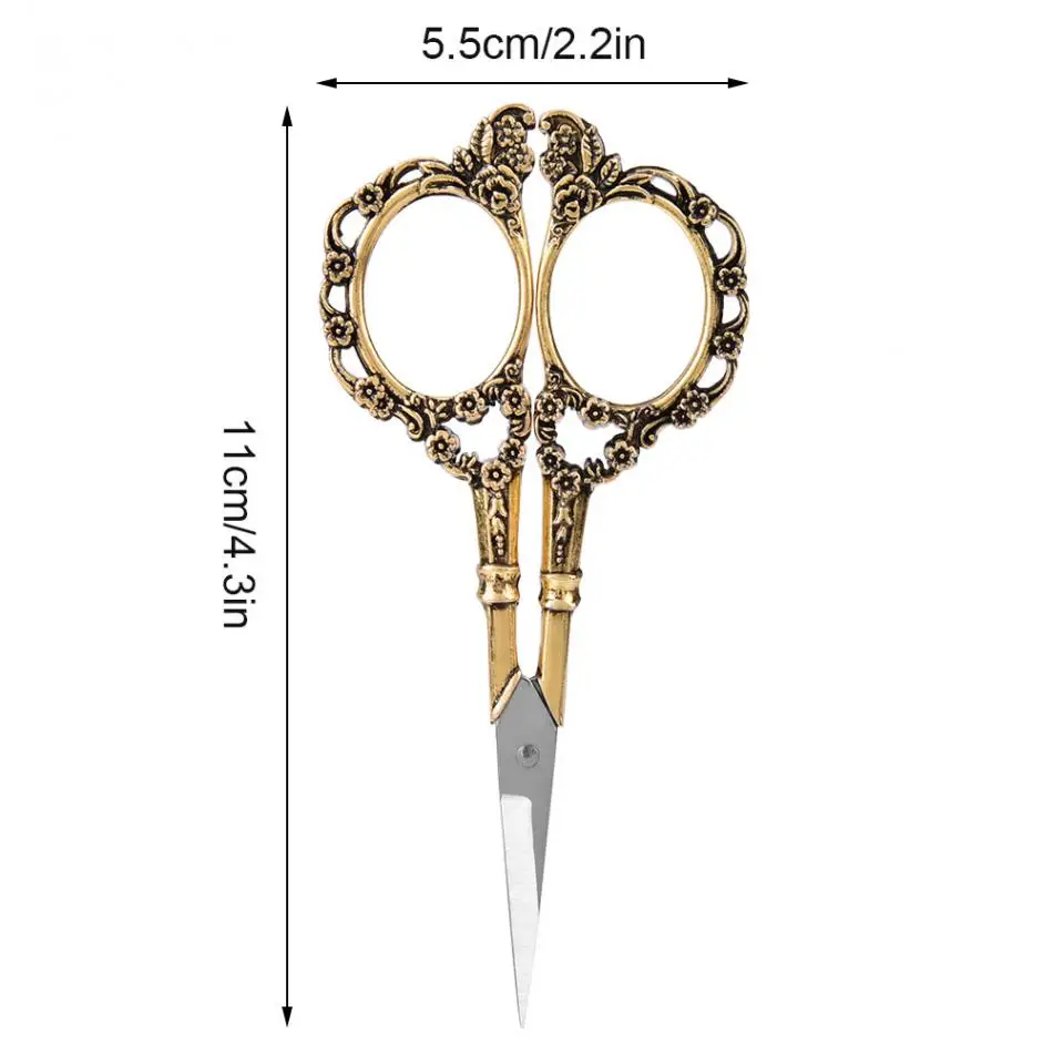 1 шт. винтажные ножницы цветочный узор рукоделие вышивка нержавеющая сталь портной ножницы нить триммер