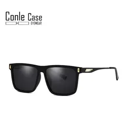 Conle Case 2019 Мужская Новая мода металлический рисовый гвоздь TR Поляризованные Солнцезащитные очки Мужская трендовая коробка УФ Защита