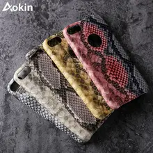 

Aokin luxury snake Skin phone cases for iphone 7 case leather slim unique back cover for iphone 5 6s 6 7 8 X 8 plus xs xr case