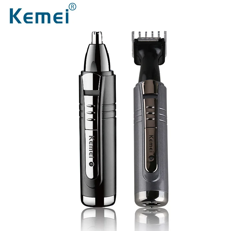 Kemei KM-6511 высокого качества и низкая цена электробритва для удаления волос в носу триммер для бритья и ухода за лицом портативный и скраб Прозрачный