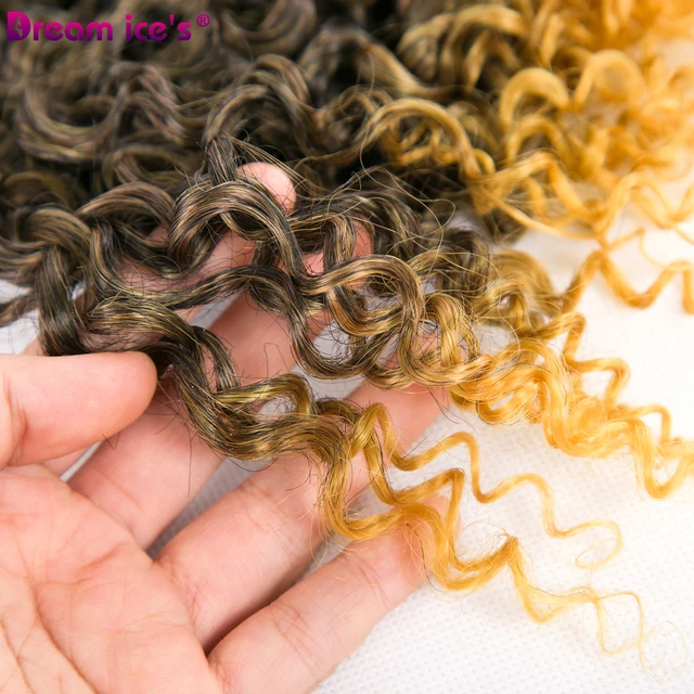синтетические волосы для наращивания ombre золотистые с плетением фотография