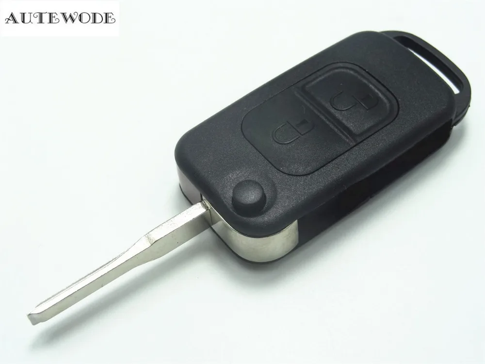 

AUTEWODE New Folding Car Shell Switchblade Key Remote Key Fob Case 3 Button For Mercedes Key For Benz ML C CL S SL SEL