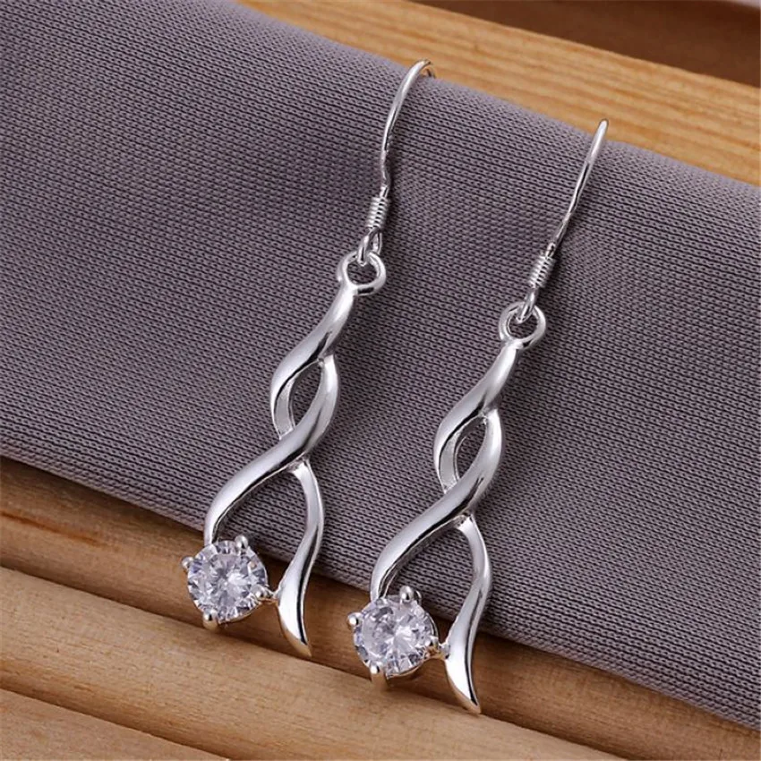 

Женские серьги из серебра 925 пробы, с кристаллами