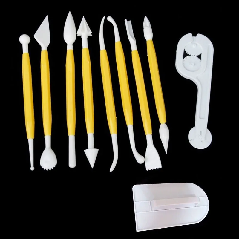 Multifunction 10 pcs Cake Fondant & Gumpaste Decorating Tools Modeling