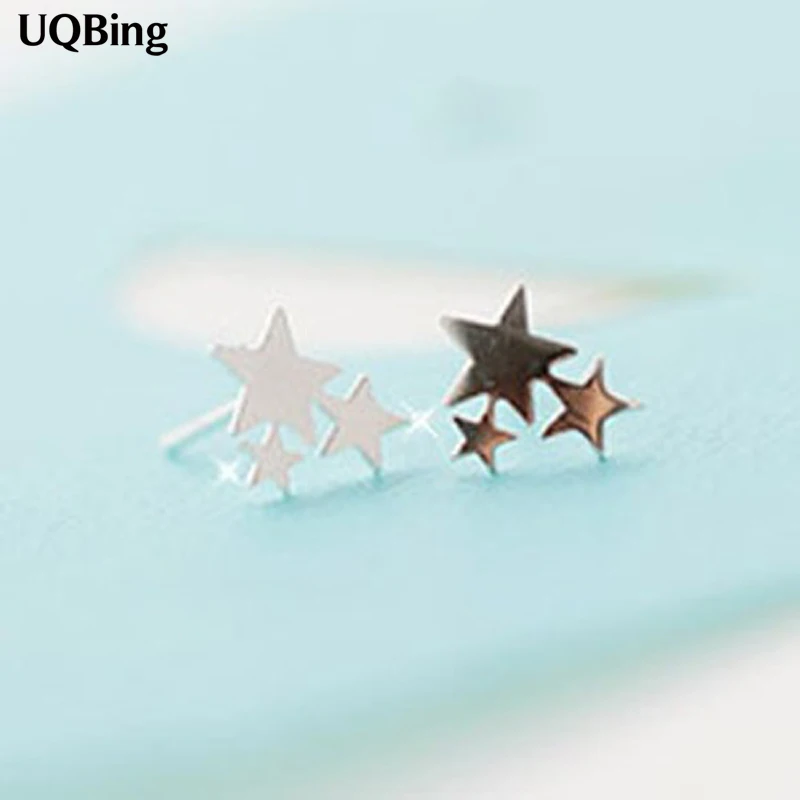 

Free Shipping New Arrivals Plain 925 Silver Star Earrings 925 Sterling Silver Stud Earrings For Women Jewelry Pendientes Brincos