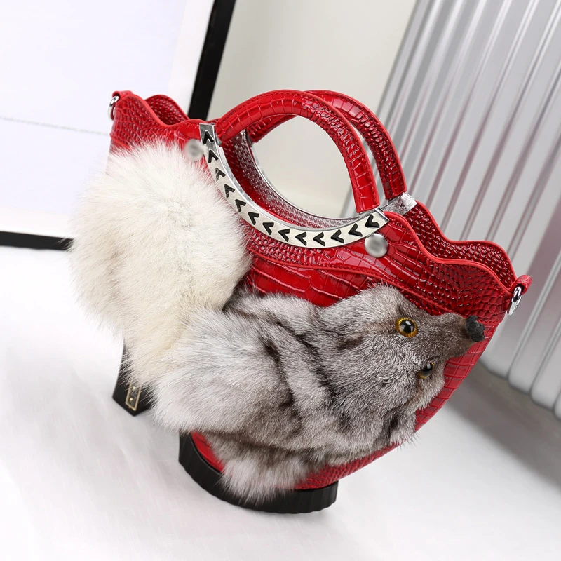 

Luxury Shoe Design Handbags Women Bags Genuine Fox Handbag Women Brand Shoulder Bags Messenger Bags Female Bags Bolsas Feminina