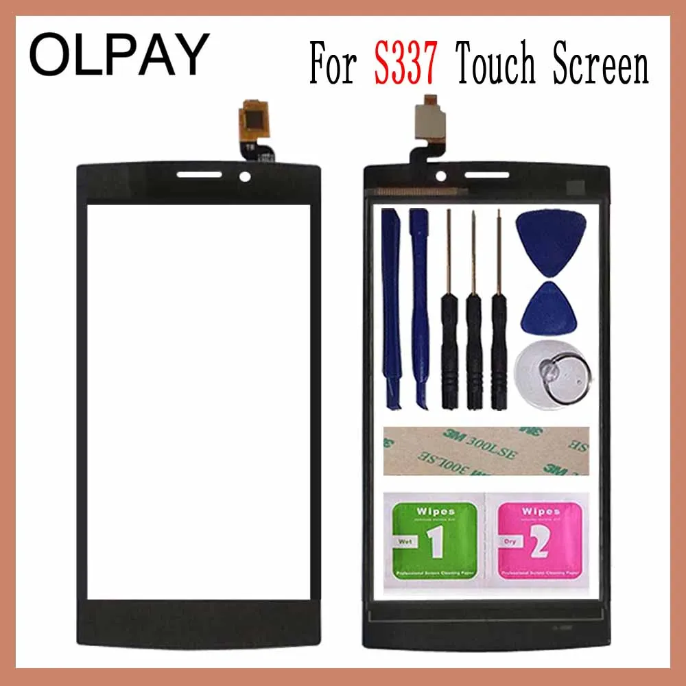 

OLPAY 4.0'' Mobile Phone For philips S337 Touch Screen Glass Front Glass Digitizer Panel Lens Sensor Flex Cable Tools