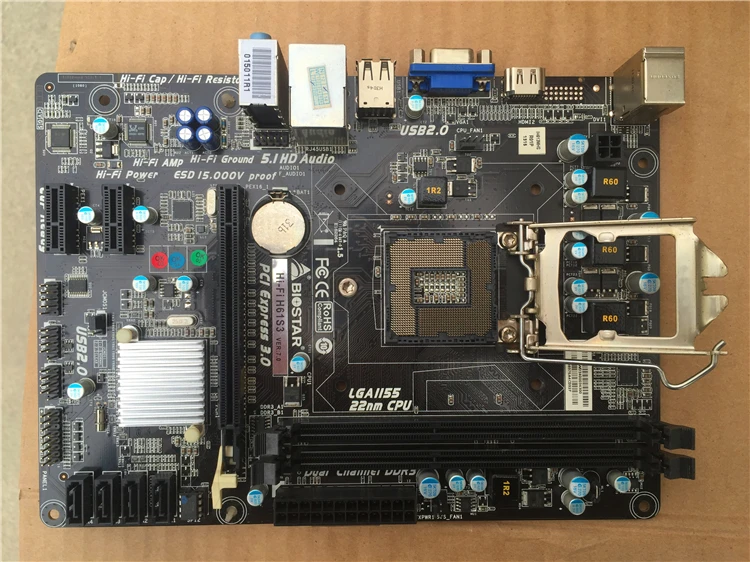 

H61 motherboard used original for Biostar Hi-Fi H61S3 LGA 1155 DDR3 16GB USB 2.0 for 22/32nm CPU H61 Desktop motherborad