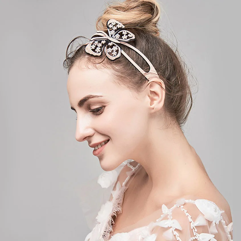 Alexander Hair Jewelry Barrette Clip Butterfly Hairpins Accessory Jewelry Ornament for Women Girls Cellulose Acetate Crown Tiara - Image 2