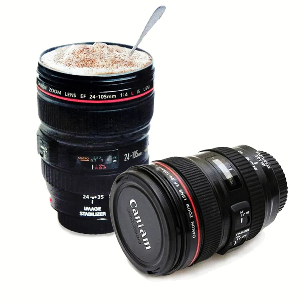 Чашка для объектива камеры из нержавеющей стали 24-105 мм кружка для кофе для путешествий термос чай 259qe