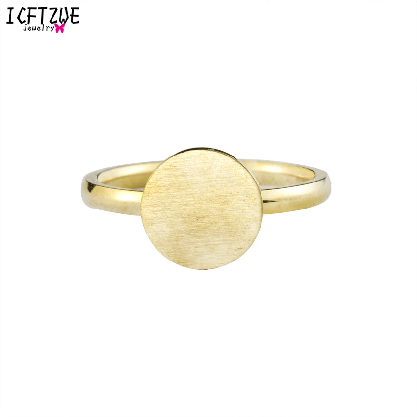 

ICFTZWE Fashion Vintage Jewelry Moon Gold Colour Silver Geometric Circle Knuckle Rings Stainless Steel Rings For Men