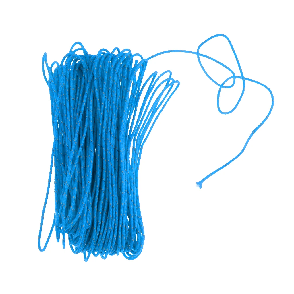 20M 1.8MM Camping Tent Awning Reflective Guyline Rope Runners Cord - Blue