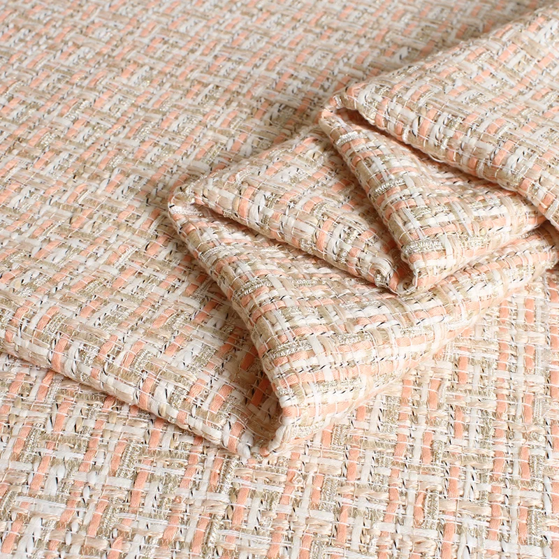 Шерсть твидовая ткань пальто ткани розовый 500GSM|pink cloth|the clothwool tweed fabric |