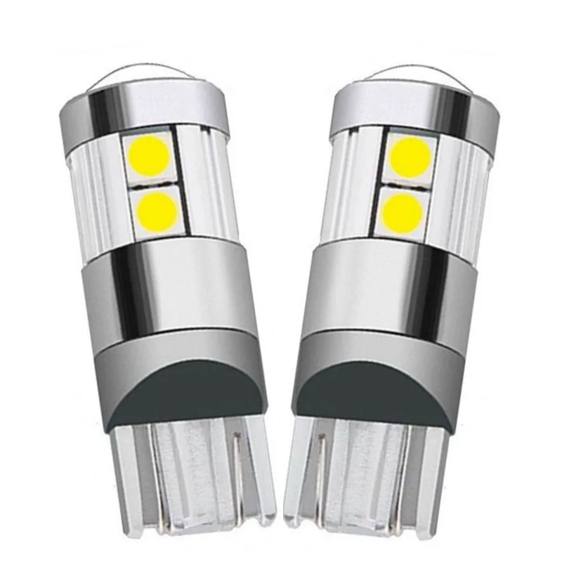 2 шт. T10 W5W 9 SMD 3030 светодиодный автомобиля для чтения светильник, сигнализирующий фонарь 168 WY5W 9SMD светодиодный CANBUS Авто Клин хвост боковые лампочки постоянного тока 12V