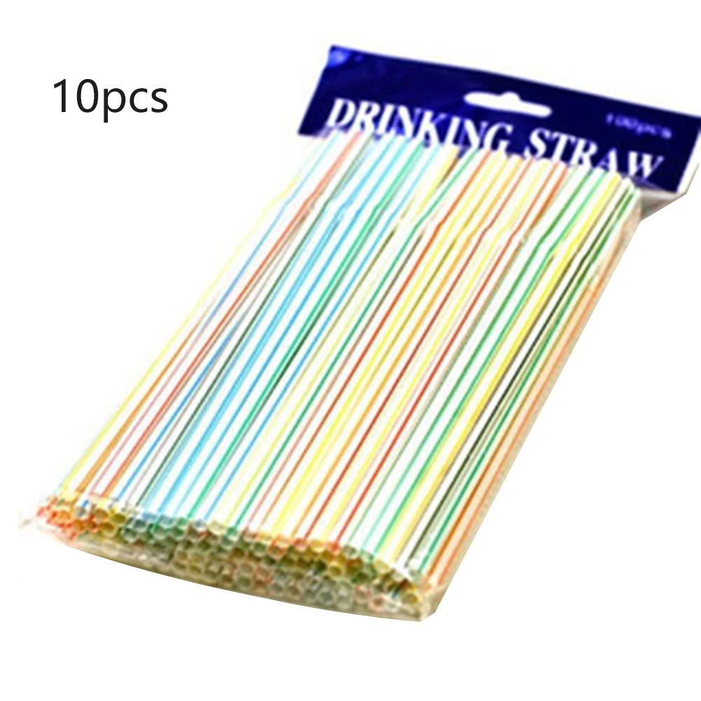 

500pcs Birthday Celebration Non Toxic Wedding Accessories Restaurant Colored Party PP Disposable Bendable Drinking Straw