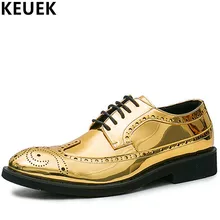 Big Size Retro carved Brogue Shoes Luxury Male Casual shoes Patent Leather Fashion Men Flats Breathable Catwalk shoes 03 Big Size Retro carved Brogue Shoes Luxury Male Casual shoes Patent Leather Fashion Men Flats Breathable Catwalk shoes 03