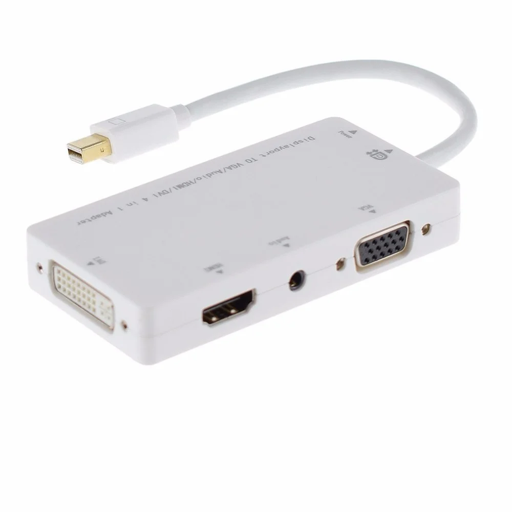 Besiuni Mini Displayport DP к HDMI VGA DVI аудио Thunderbolt совместимый 1080P Кабель-адаптер для Apple Macbook Air Pro