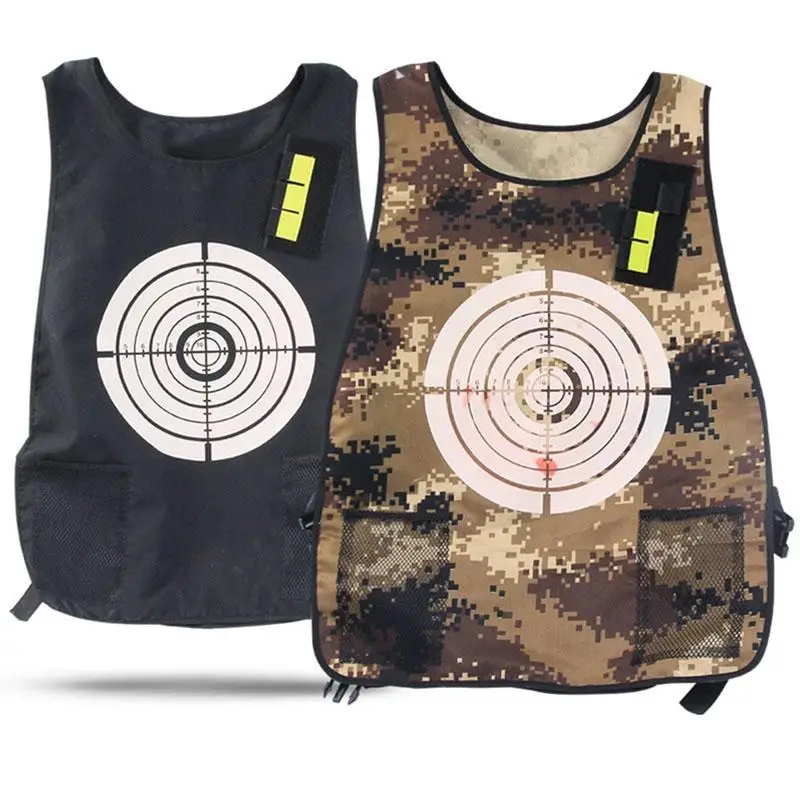 

Mounchain Adult Airsoft Discoloration Vest with Target Pattern Can Load Bullet Clip