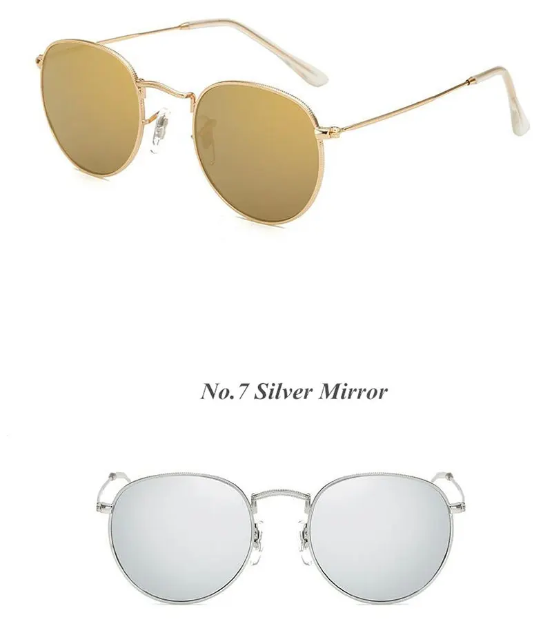 rectangle sunglasses RBROVO 2021 Metal Vintage Sunglasses Men Mirror Classic Retro Street Beat Round Glasses Women Glasses Driving Oculos De Sol ray ban sunglasses women