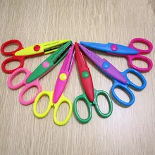 Новинка DIY поделка из пластмассы ножницы 5 дизайнов для бумаги Резак для скрапбукинга Детские Подарочные ножницы корейские канцелярские инструменты