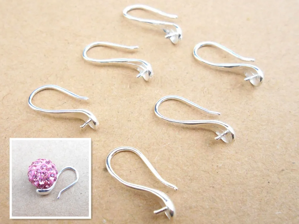 

10PCS Fine Jewellery Components Genuine 925 Sterling Silver Handmade Beadings Findings Earring Hooks Leverback Earwire Fittings