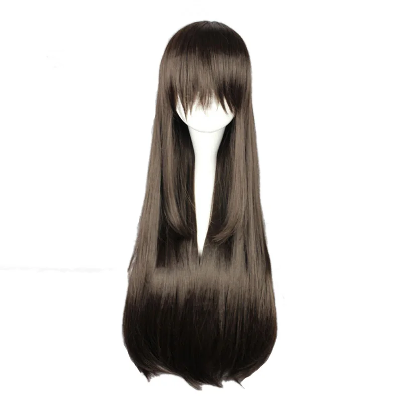 

MCOSER 80cm Long Synthetic Straight Dark Brown Cosplay Costume Wig 100% High Temperature Fiber Hair WIG-015D