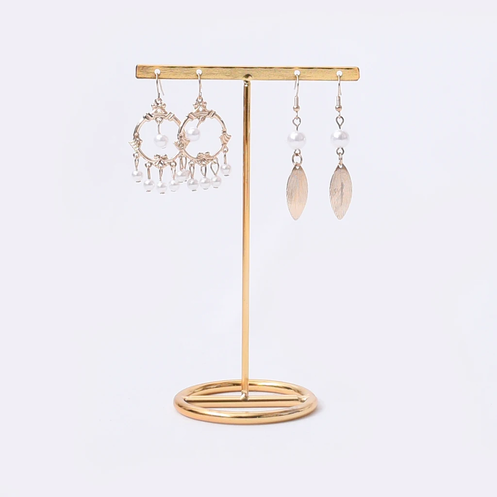 4 Holes T-bar Jewelry Display Rack Stand Holder Organizer Showcase 14cm/7cm Room Shop Counter Showcase