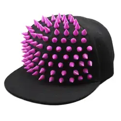 2017 Топ Мода Дизайн унисекс Повседневное заклепки мужские Бейсбол Кепки шляпы для женщин красочные Snapback Hat хип-хоп F65