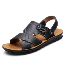 Новинка года; модные летние мужские сандалии; мужские вьетнамки; мужские повседневные сандалии; пляжная обувь с открытым носком; тапочки с пряжкой