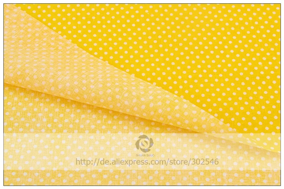 Хлопчатобумажная ткань не повторять дизайн желтее серии лоскутное полотно жир квартал расслоение швейная для ткани 6 шт. ткань для скрапбукинга, 50 см* 50 см A1-6-2