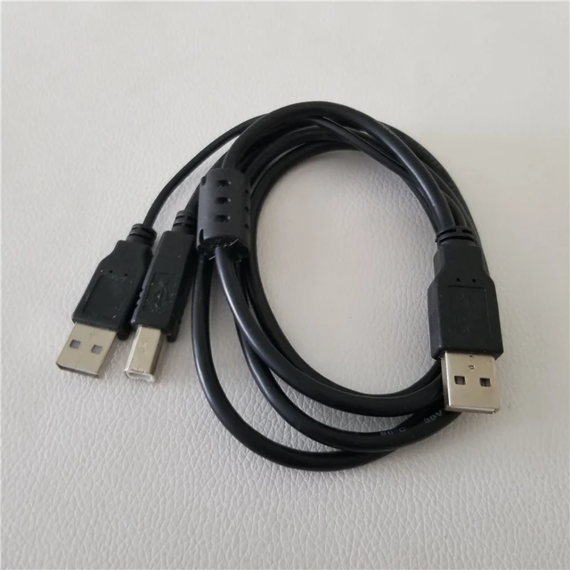 USB 2.0 Type A to USB Type B Printer Port & USB A Splitter Auxiliary
