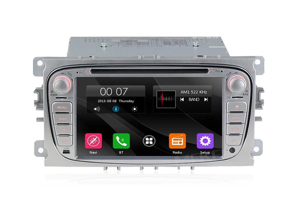 Excellent 2din Car GPS Navigation radio for Focus S-max Kuga Mondeo with Radio DVD Headunit Bluetooth steering wheel control free 8GB map 16