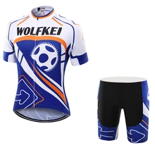 WOLFKEI Велоспорт Джерси летние комплекты Ropa Ciclismo Hombre Mtb велосипед одежда Майо Ciclismo велосипедная одежда