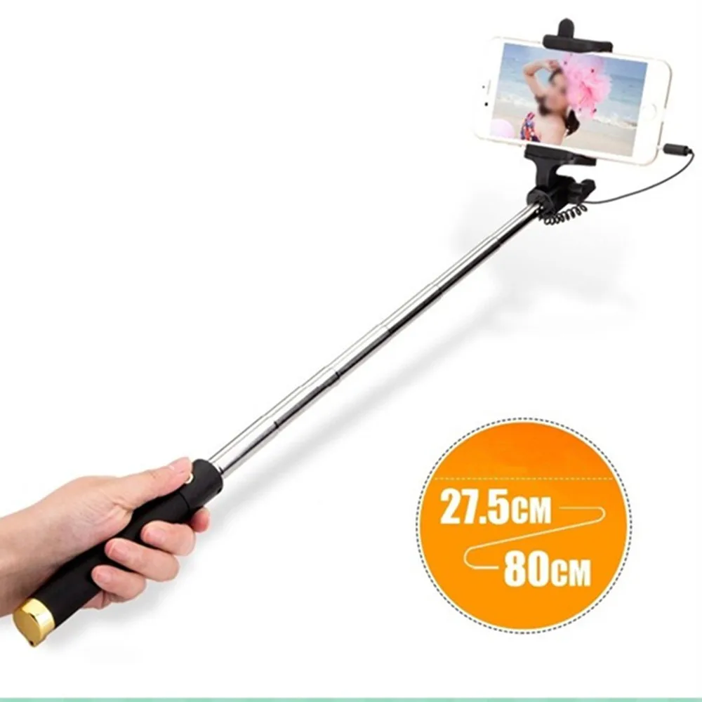 

Portable Extendable Monopod Self-Pole Handheld Wired Selfie Stick For iPhone