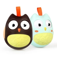 OnnPnnQ Cute Baby Toys Nodding Moving Eyes Owl Doll Baby Rattles Gifts Baby Roly Poly Tumbler Toy With Bell Toys For Children