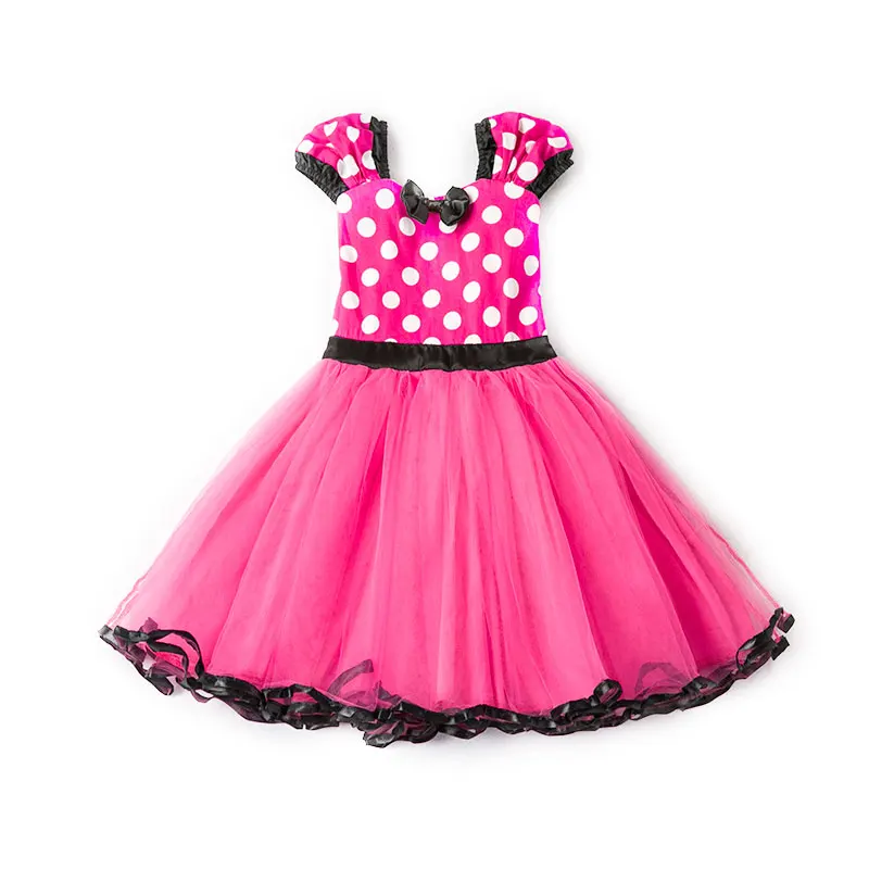 Baby Girls Minnie Tutu Dress Fancy Mouse Cosplay Costume Bow-knot Dot Backless Kids Cartoon Dress Party 1 Year Birthday Dress