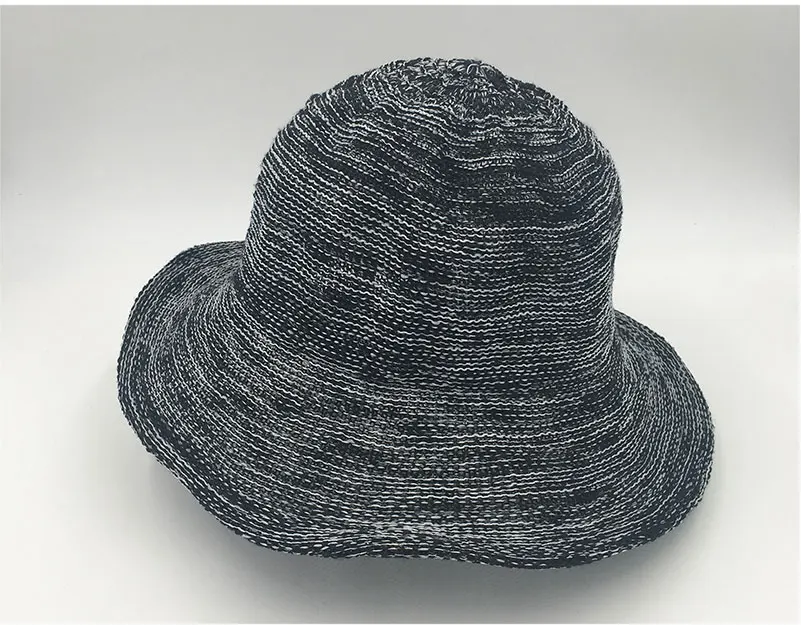 bucket hat women bucket hat black white polyester Bucket Hats (17)