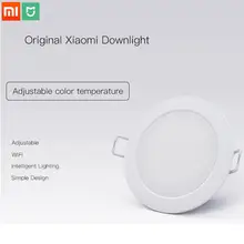Xiaomi mi jia Интеллектуальный светильник Wifi работа с mi home App дистанционное управление белый и теплый светильник умный сменный светильник